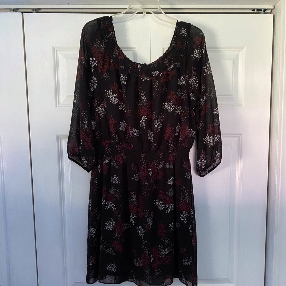 Maurices chiffon off the shoulder dress - Size: L